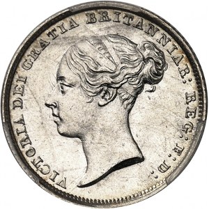 Viktória (1837-1901). 6 pencí 1848/6, Londýn.