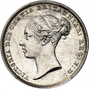 Viktória (1837-1901). 6 pencí 1848/6, Londýn.