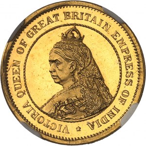 Victoria (1837-1901). Einheitsaufsatz des Herrschers, Goldenes Jubiläum der Königin, von J. R. Thomas, Gebräunter Zuschnitt (PROOF) ND (1887), Nürnberg (L. C. Lauer).