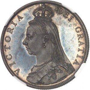Viktória (1837-1901). Florin (2 šilingy), Jubileum kráľovnej, leštený flanel (PROOF) 1887, Londýn.