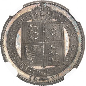 Victoria (1837-1901). Shilling, Queen's Jubilee, Burnished Blank (PROOF) 1887, London.