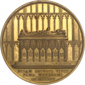 Viktorie (1837-1901). Zlatá medaile, královnina cena Winchester College, autor Benjamin Wyon, s atribucí Lionel Pigot Johnson 1885, Londýn.