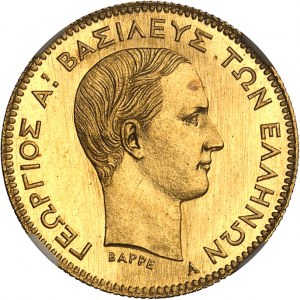 Georges I (1863-1913). 10 drachmas Gold, Frappe spéciale (SP) 1876, A, Paris.