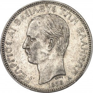 Jerzy I (1863-1913). 5 drachm 1876, A, Paryż.