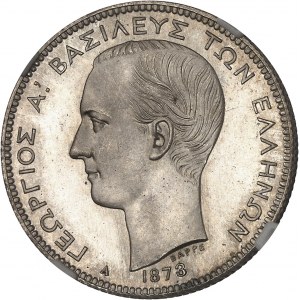 Georges I (1863-1913). 2 drachmas, Frappe spéciale (SP) 1873, A, Paris.