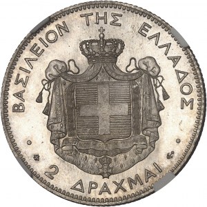 Jiří I. (1863-1913). 2 drachmy, Frappe spéciale (SP) 1873, A, Paříž.