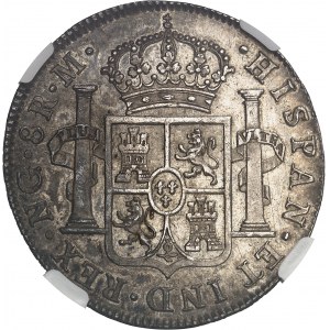 Ferdinando VII (1808-1833). 8 real 1821 M, NG, Guatemala.