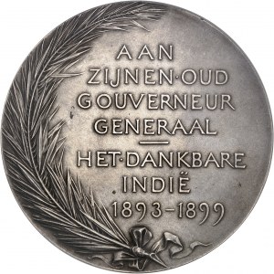 Wilhelmine (1890-1948). Medal, Jonkheer Carel Herman Aart van der Wyck, Governor General, by J.-C. Chaplain 1899, Paris.