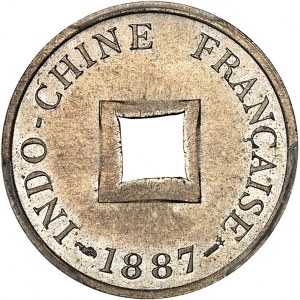 IIIe République (1870-1940). Sapèque proof (without ESSAI), on round blank, Frappe spéciale (SP) 1887, A, Paris.