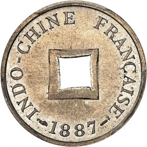 IIIe République (1870-1940). Sapèque proof (without ESSAI), on round blank, Frappe spéciale (SP) 1887, A, Paris.