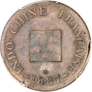 IIIe République (1870-1940). Sapèque, non perforée 1887, A, Paris.