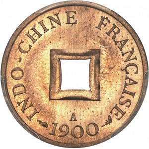 Third Republic (1870-1940). Sapèque, Flan bruni (PROOF) 1900, A, Paris.