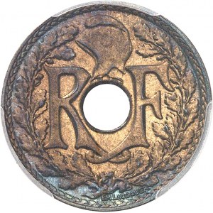 IIIe République (1870-1940). Épreuve de 1/2 centième en bronze argenté, Frappe spéciale (SP) 1938, Paris.