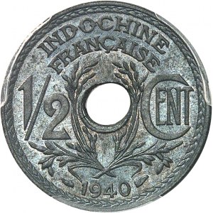 Stato francese (1940-1944). 1/2 centesimo di zinco 1940, Parigi.