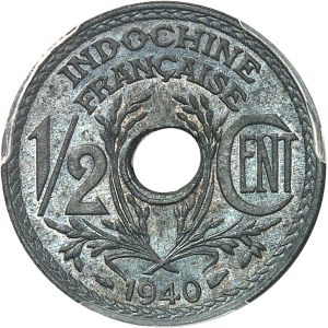 Państwo francuskie (1940-1944). 1/2 centa cynku 1940, Paryż.