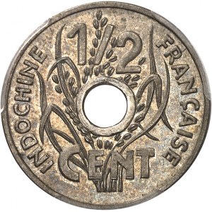Państwo francuskie (1940-1944). Prototyp monety o nominale 1/2 centa, na srebrnym blankiecie, autorstwa R. Merciera, Frappe spéciale (SP) 1940.