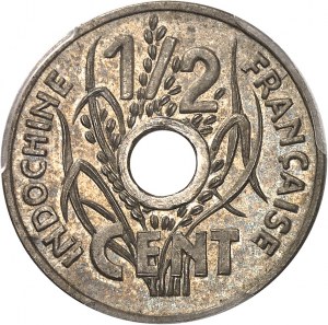 French State (1940-1944). Prototype of the 1/2 cent, on a silver blank, by R. Mercier, Frappe spéciale (SP) 1940.