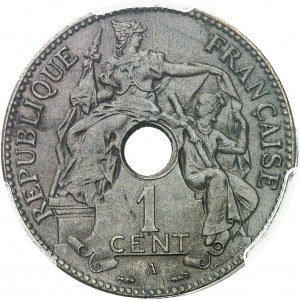 Tretia republika (1870-1940). Bronzový 1 cent proof, matný blank a špeciálna razba (SP) 1896, A, Paríž.