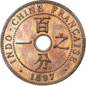 IIIe République (1870-1940). 1 cent en bronze, Flan bruni (PROOF) 1897, A, Paris.