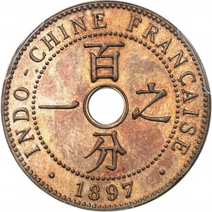 Terza Repubblica (1870-1940). 1 centesimo di bronzo, flan brunito (PROVA) 1897, A, Parigi.