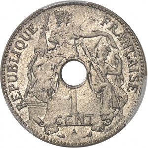 Terza Repubblica (1870-1940). Prova di 1 centesimo, bronzo argentato, Frappe spéciale (SP) 1898, A, Parigi.