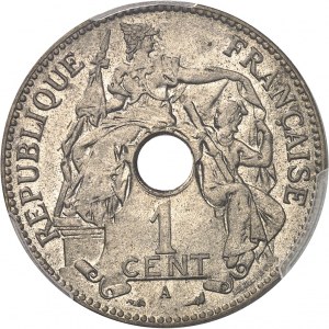 Trzecia Republika (1870-1940). Dowód 1 centa, brąz srebrzony, Frappe spéciale (SP) 1898, A, Paryż.