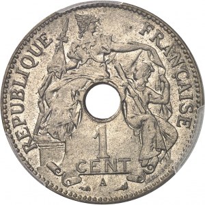 IIIe République (1870-1940). Épreuve de 1 cent, en bronze argenté, Frappe spéciale (SP) 1898, A, Paris.