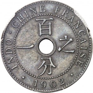 Terza Repubblica (1870-1940). Prova di 1 centesimo, bronzo argentato, bianco opaco e colpo speciale (SP) 1902, A, Parigi.