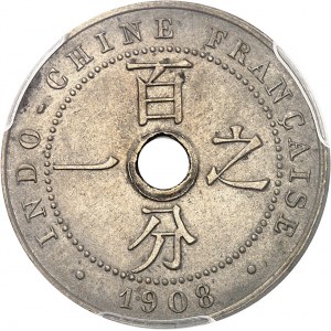 IIIe République (1870-1940). Proof of 1 cent, silver-plated bronze, Frappe spéciale (SP) 1908, A, Paris.