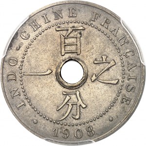 IIIe République (1870-1940). Proof of 1 cent, silver-plated bronze, Frappe spéciale (SP) 1908, A, Paris.