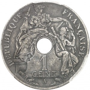 Terza Repubblica (1870-1940). Prova di 1 centesimo, bronzo argentato, Frappe spéciale (SP) 1909, A, Parigi.