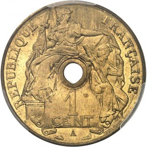 Tretia republika (1870-1940). Skúška 1 centa, žltá meď, Frappe spéciale (SP) 1910, A, Paríž.