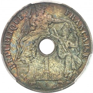 Dritte Republik (1870-1940). 1-Cent-Probe in Bronze-Silber, Sonderprägung (SP) 1922, A, Paris.