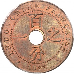 Third Republic (1870-1940). 1 cent 1922, lightning bolt, Poissy.