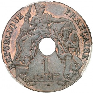 Tretia republika (1870-1940). 1 cent (ESSAI dans le champ), Frappe spéciale (SP) 1923, blesk, Poissy.