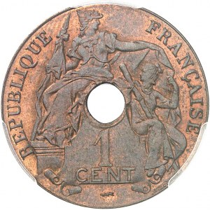 Dritte Republik (1870-1940). 1-Cent-Versuch (ESSAI nach dem Datum), Sonderprägung (SP) 1923, Blitz, Poissy.