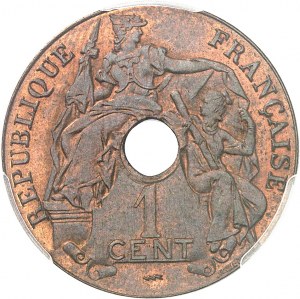 Third Republic (1870-1940). Trial of 1 cent (ESSAI after the date), Frappe spéciale (SP) 1923, éclair, Poissy.