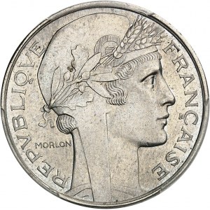 IIIe République (1870-1940). Essai de 1 cent, non perforé, en maillechort, par Morlon, Frappe spéciale (SP) 19-- (1931), A, Paris.