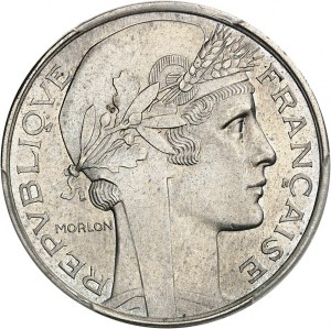 Trzecia Republika (1870-1940). Próba 1 centa, bez nadruku, w srebrze niklowym, wybita przez Morlon, Frappe spéciale (SP) 19-- (1931), A, Paryż.