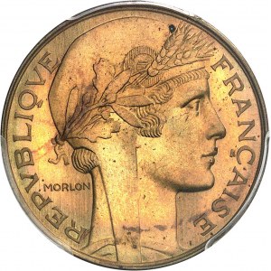 Dritte Republik (1870-1940). 1-Cent-Probe, ungelocht, aus Aluminiumbronze, von Morlon, Sonderprägung (SP) 19-- (1931), A, Paris.