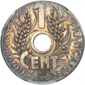 Francúzsky štát (1940-1944). Daňová minca v hodnote 1 centa, strieborný blanket, autor R. Mercier, leštený blanket (PROOF) 1940.