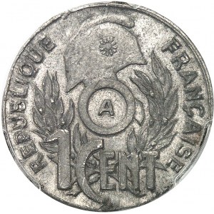 Państwo francuskie (1940-1944). Próba wybicia monety o nominale 1 centa ze znakiem mennicy w kształcie serca na nieperforowanym ołowianym blankiecie, R. Mercier, Frappe spéciale (SP) 1940, A, Paryż.