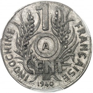 Francouzský stát (1940-1944). Zkušební ražba 1 centu s mincovním znakem ve tvaru srdce na neperforovaném olověném polotovaru, R. Mercier, Frappe spéciale (SP) 1940, A, Paříž.