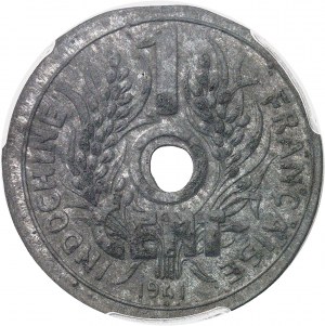 Francouzský stát (1940-1944). Zkušební ražba 1 centu na zinkovém polotovaru, R. Mercier, Frappe spéciale (SP) 1941.