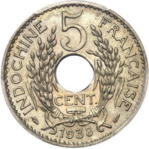 IIIe République (1870-1940). 5 cent(ièmes) 1938, Paris.