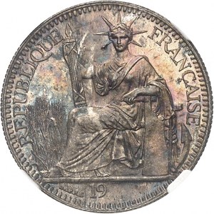 Trzecia Republika (1870-1940). Esej o nominale 10 centów, niepełna data, duża waga i wybicie medalowe 19-- (1931), A, Paryż.