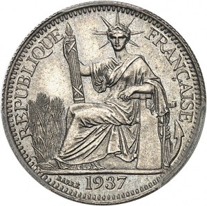Terza Repubblica (1870-1940). Prova del 10 cent(ièmes) in nichel, Frappe spéciale (SP) 1937, Parigi.