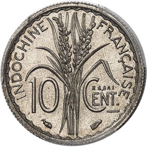 Třetí republika (1870-1940). Zkouška niklu na 10 centů od Turína, Frappe spéciale (SP) 1939, Paříž.