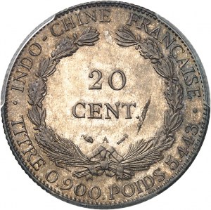 Dritte Republik (1870-1940). 20 Cent(ièmes) 1893, A, Paris.