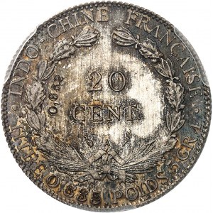 IIIe République (1870-1940). Essai de 20 cent(ièmes) au titre 0,632, Frappe spéciale (SP) 1919, A, Paris.